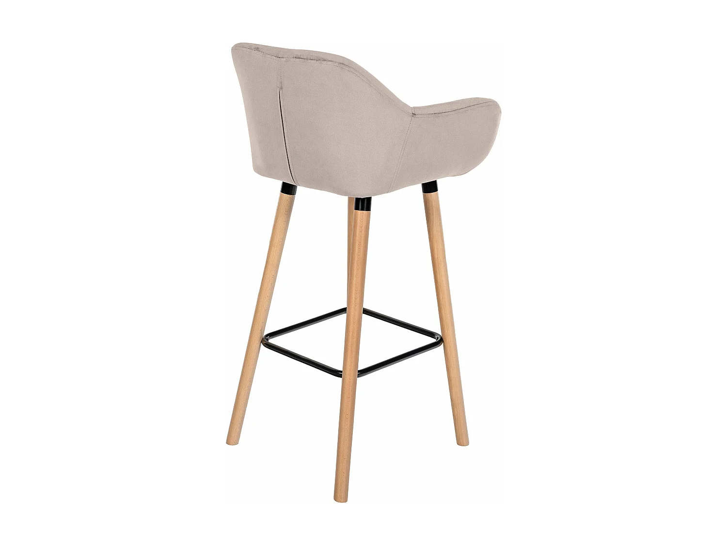 Tabouret de bar - Velours - Crème - Grant