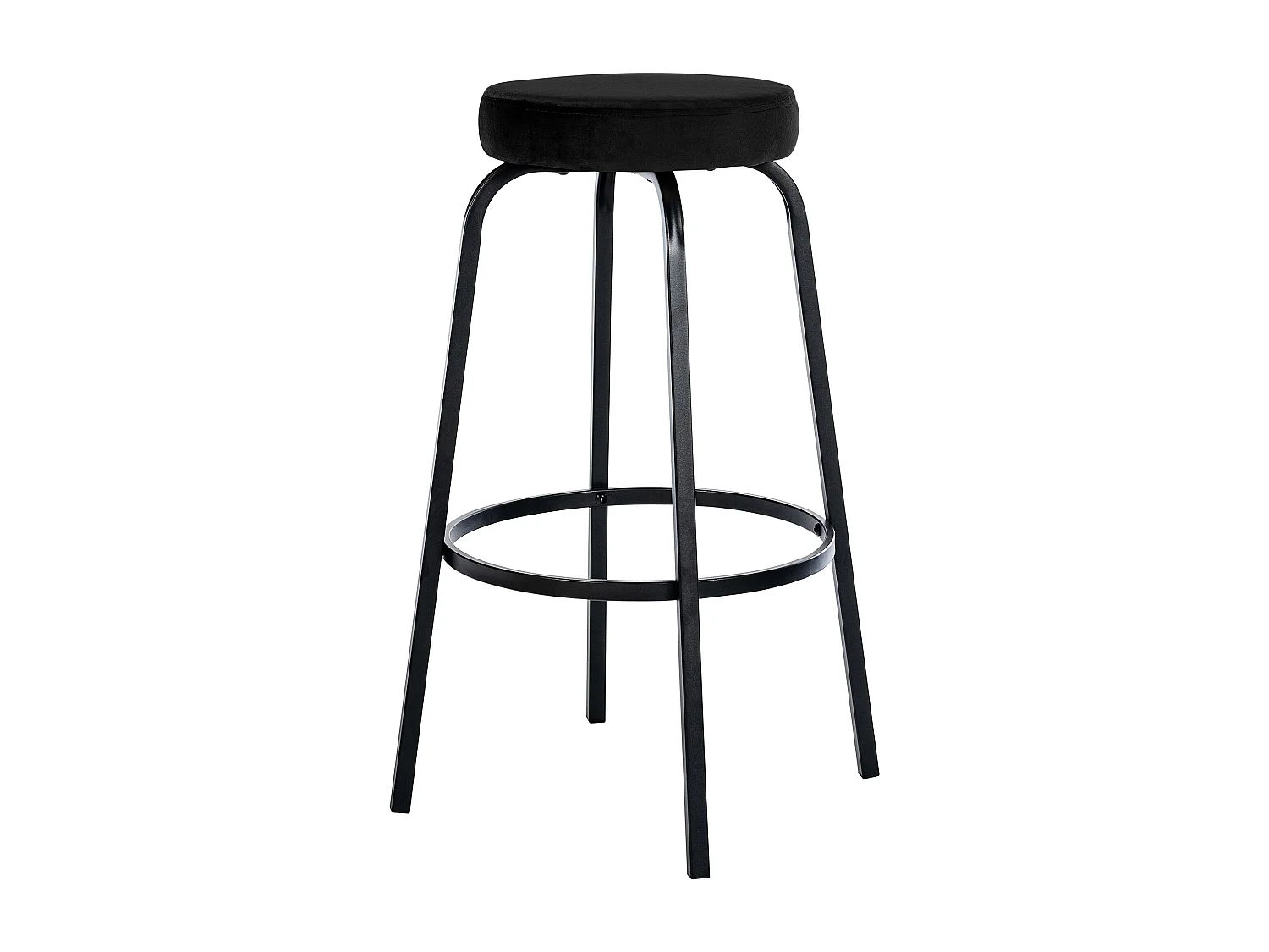 Tabouret de bar - Velours - Noir - Kamari