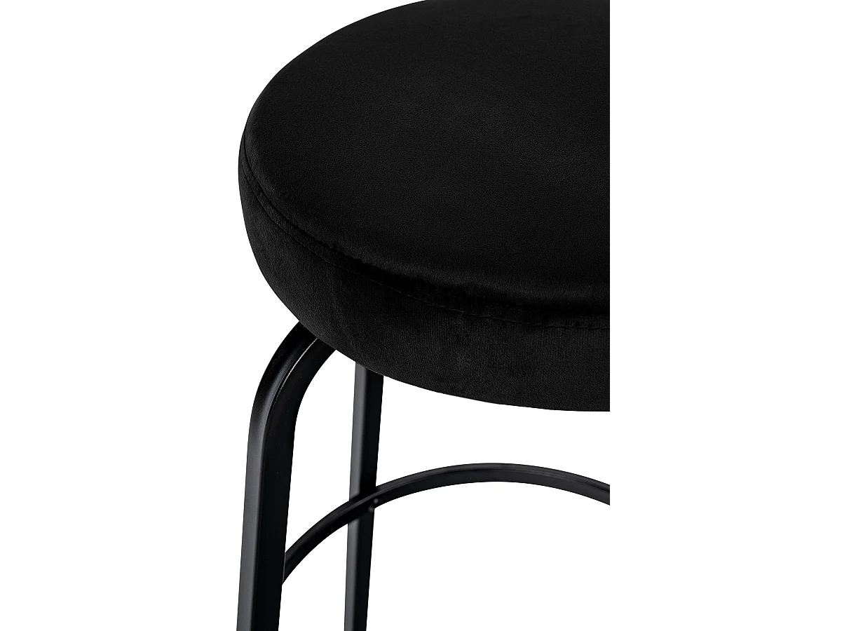 Tabouret de bar - Velours - Noir - Kamari