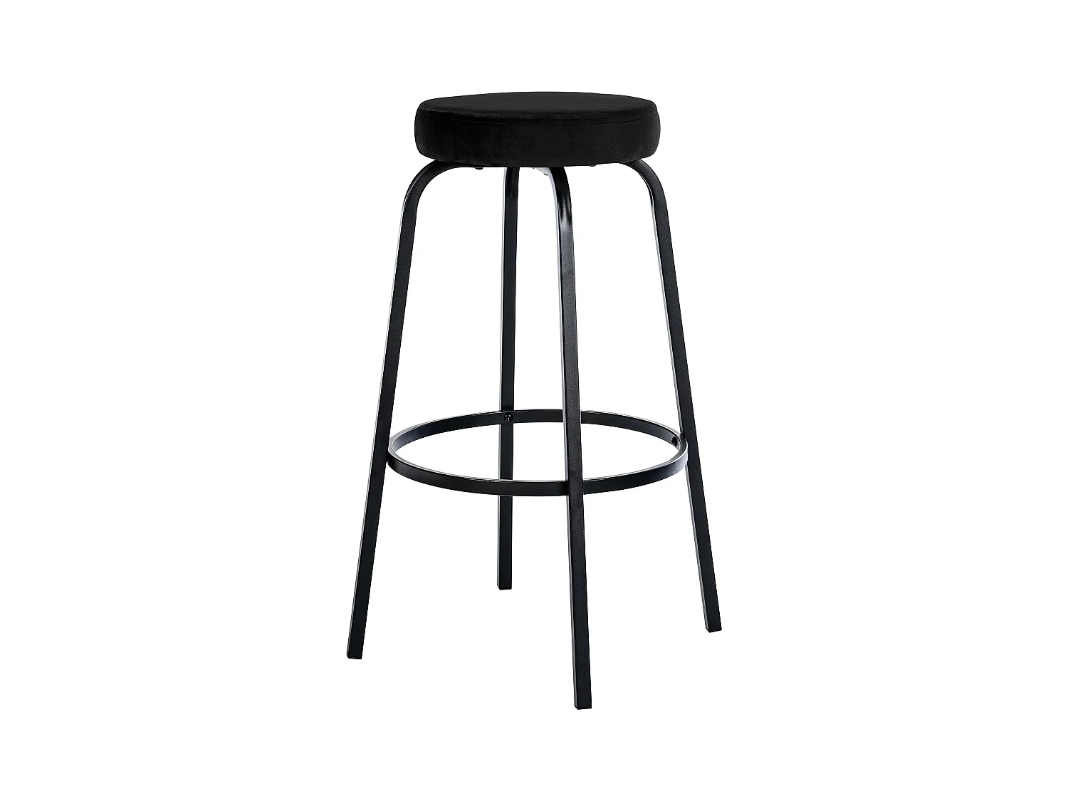 Tabouret de bar - Velours - Noir - Kamari