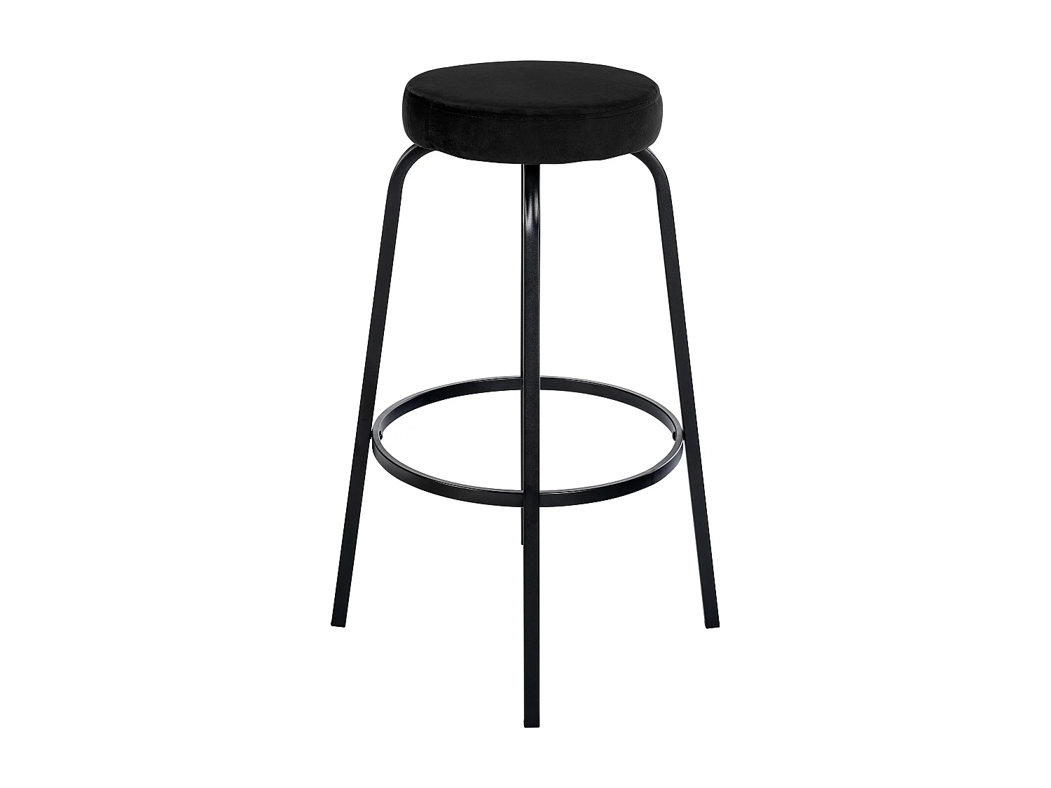Tabouret de bar - Velours - Noir - Kamari