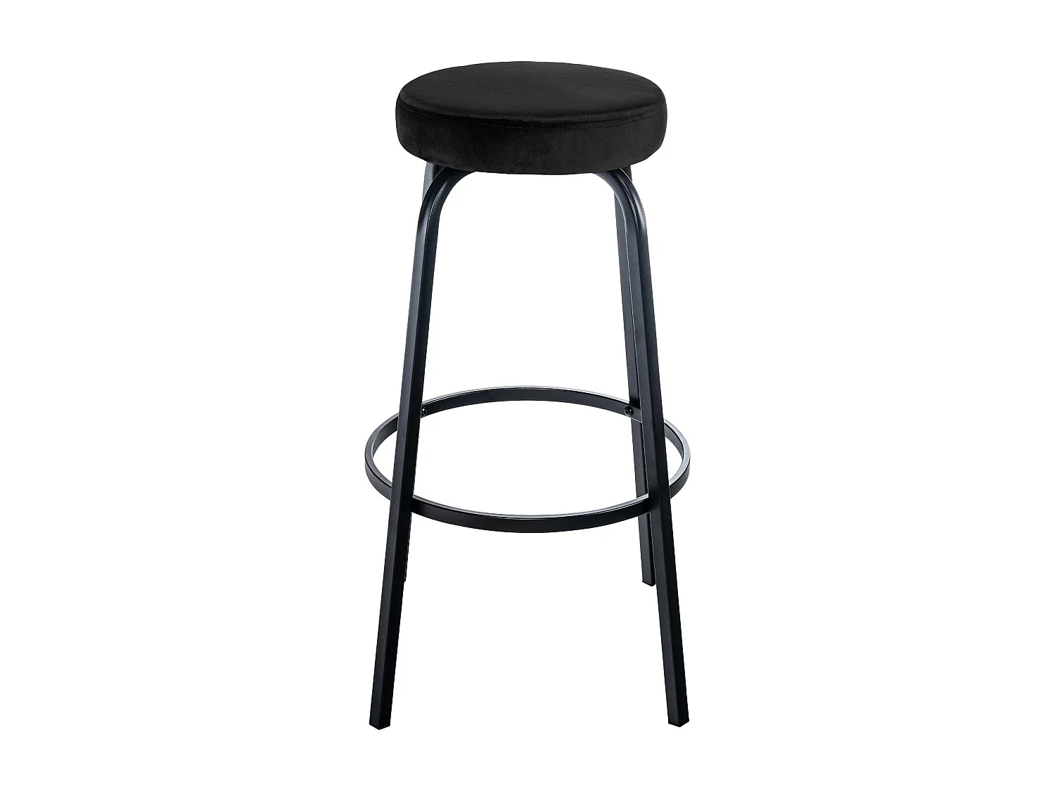 Tabouret de bar - Velours - Noir - Kamari