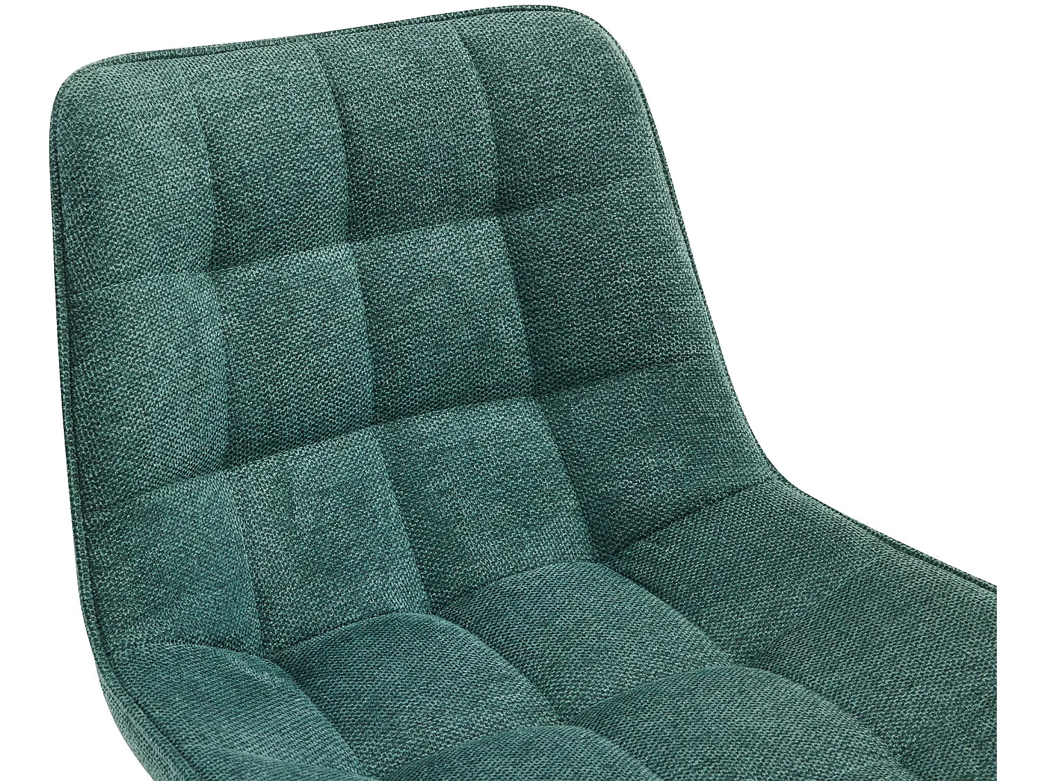 Tabouret de bar - Tissu & Métal noir mat - Vert - Dartford