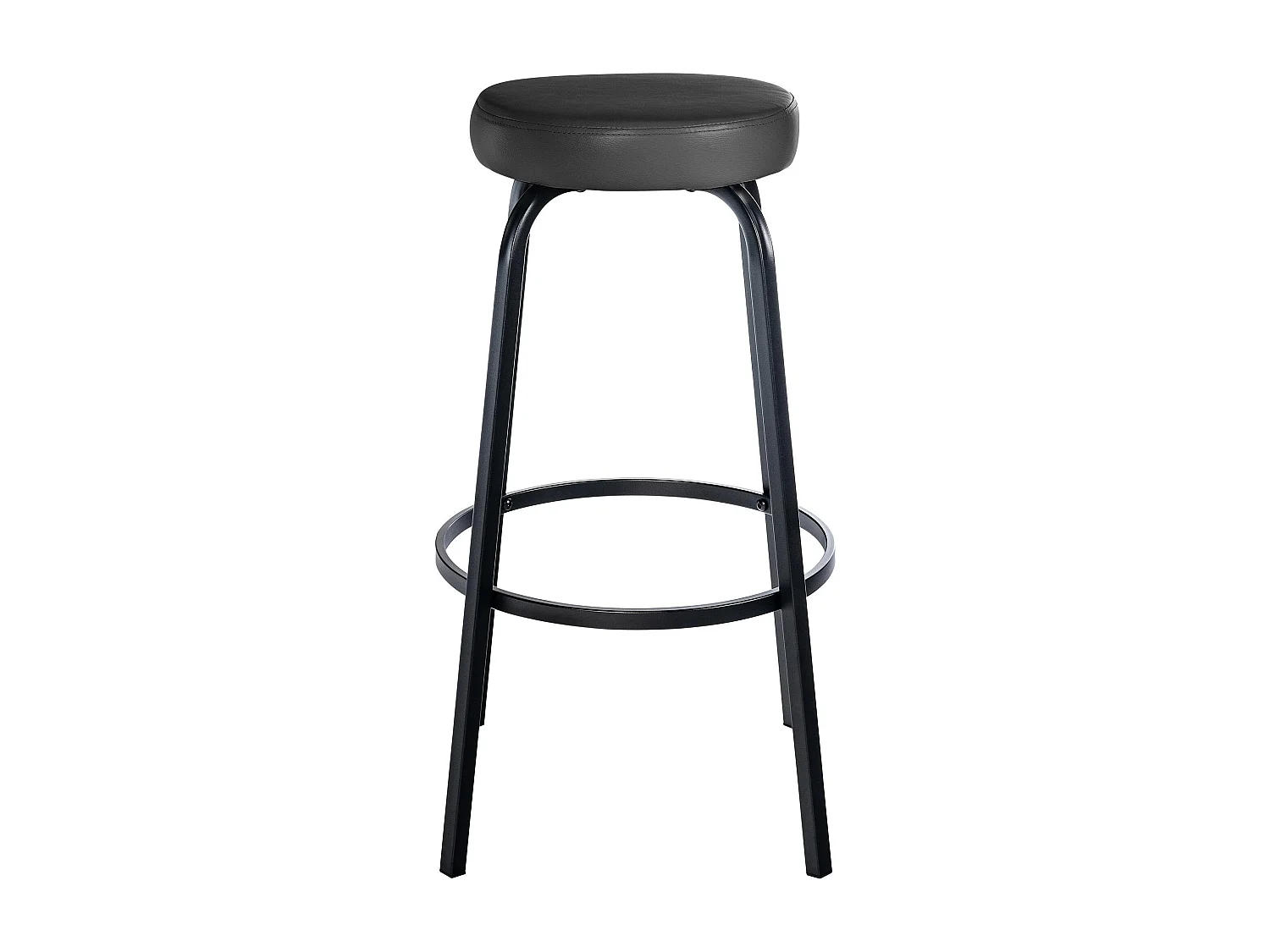 Tabouret de bar - Similicuir - Gris foncé - Kamari