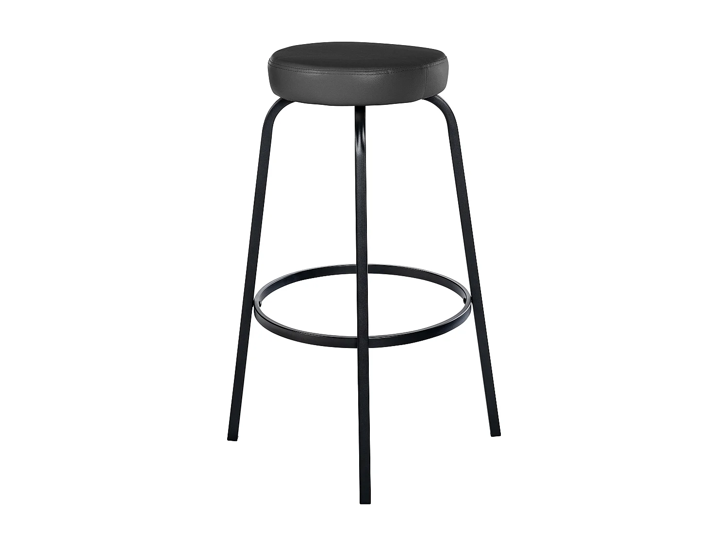 Tabouret de bar - Similicuir - Gris foncé - Kamari