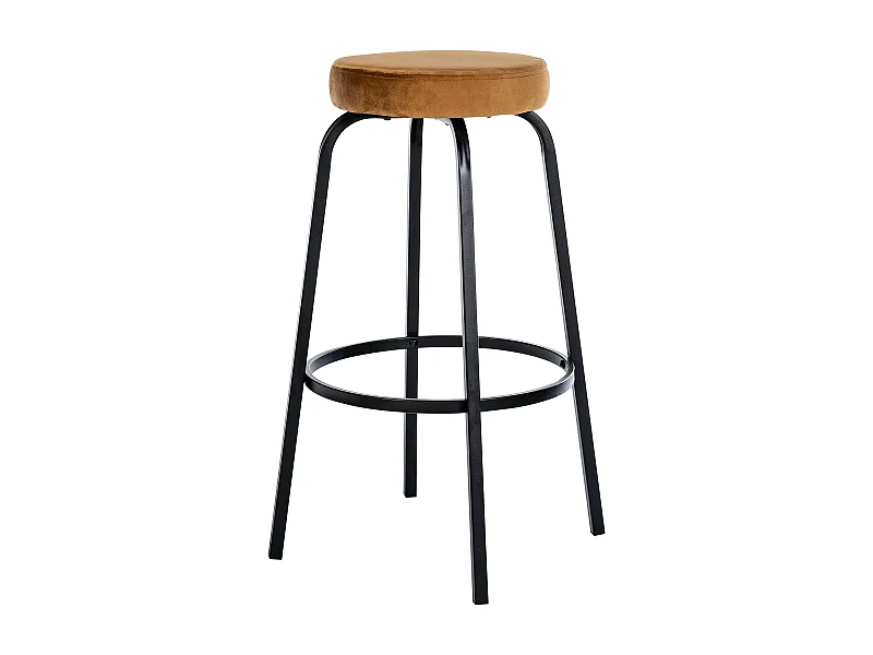 Tabouret de bar - Velours - Café - Kamari