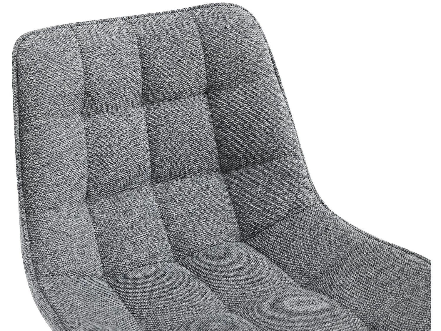 Tabouret de bar - Tissu & Métal noir mat - Gris - Dartford