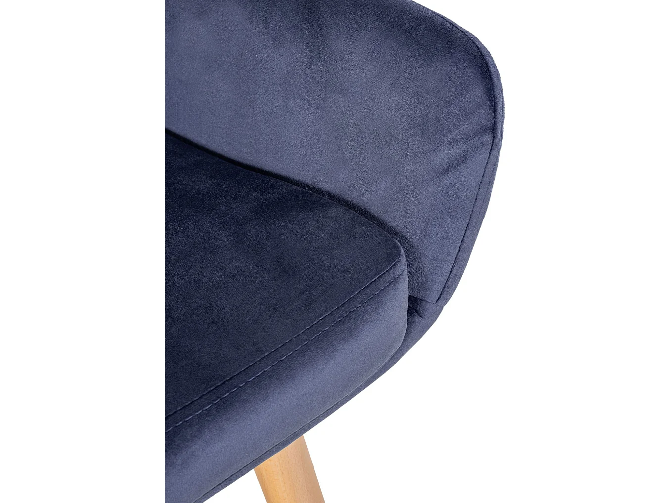 Tabouret de bar - Velours - Bleu foncé - Grant