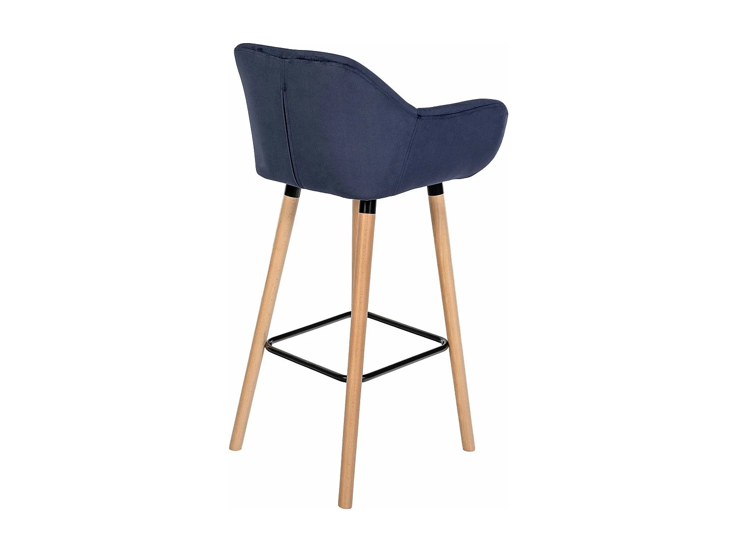 Tabouret de bar - Velours - Bleu foncé - Grant