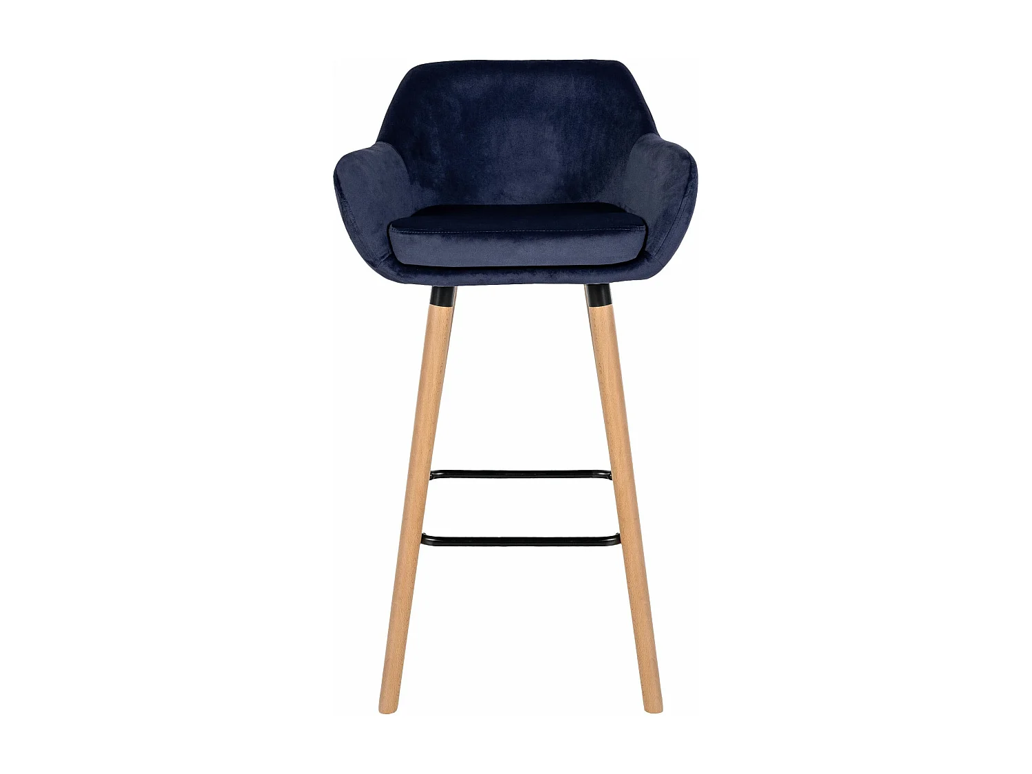 Tabouret de bar - Velours - Bleu foncé - Grant