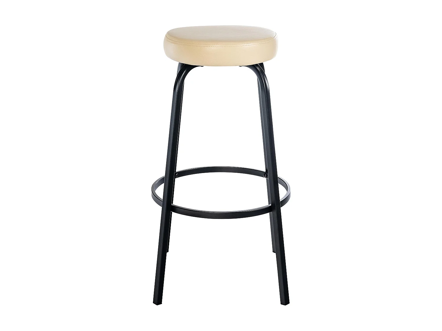 Tabouret de bar - Similicuir - Crème - Kamari