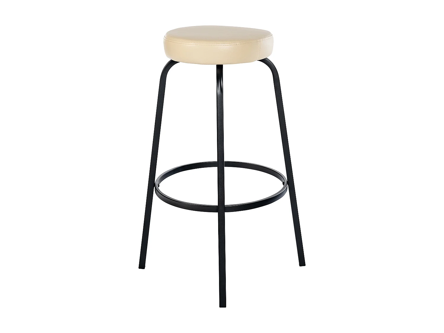 Tabouret de bar - Similicuir - Crème - Kamari