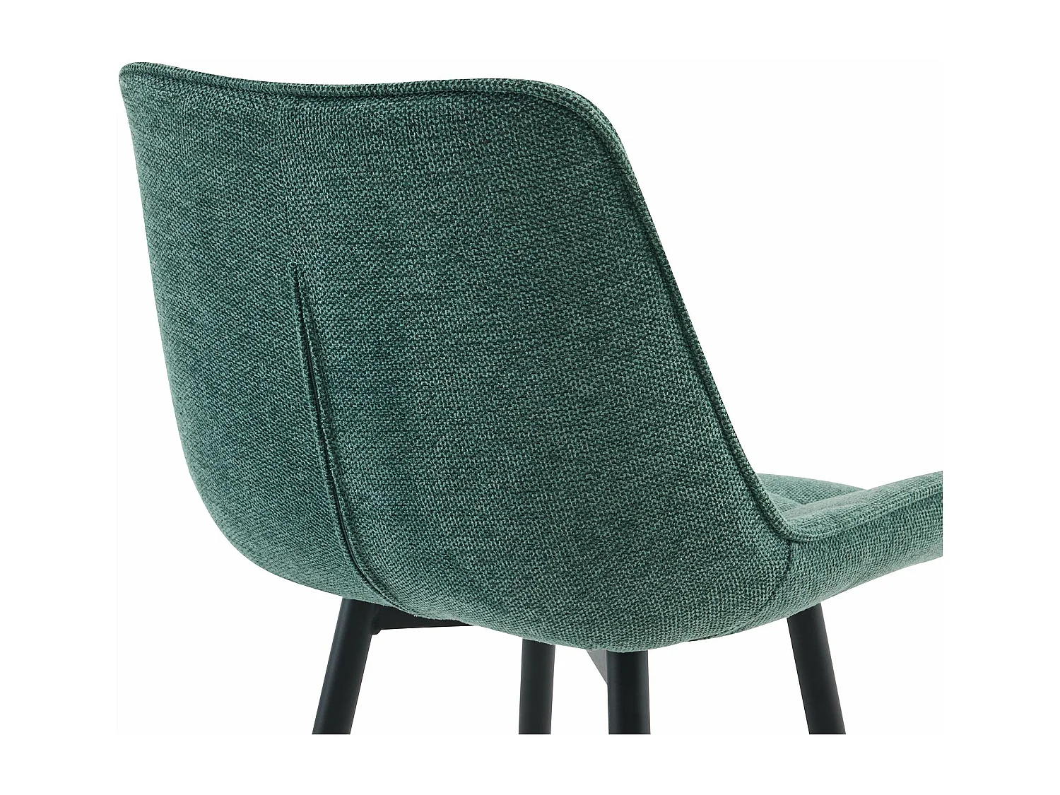 Lot de 2  Tabouret de bar - Tissu & Métal noir mat - Vert - Dartford