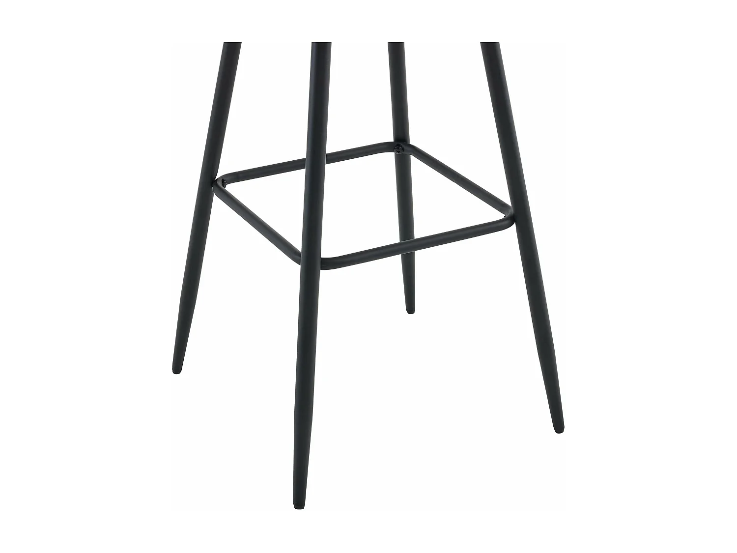 Tabouret de bar - Tissu & Métal noir mat - Gris foncé - Dartford