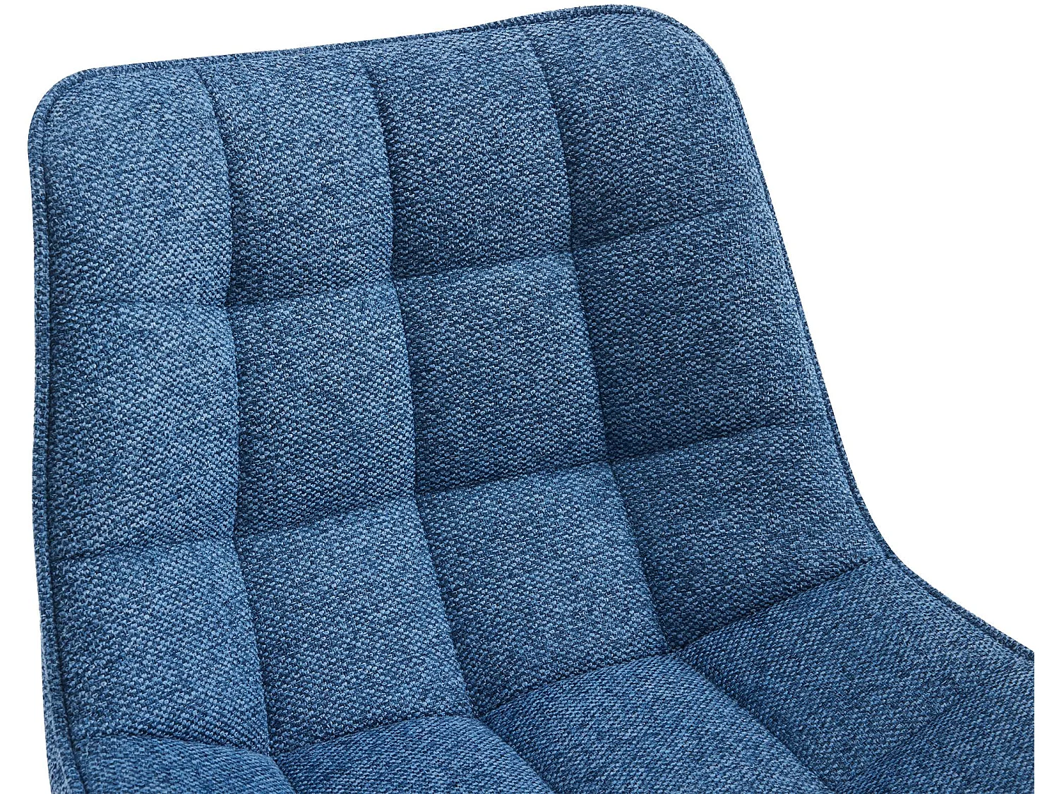 Tabouret de bar - Tissu & Métal noir mat - Bleu - Dartford