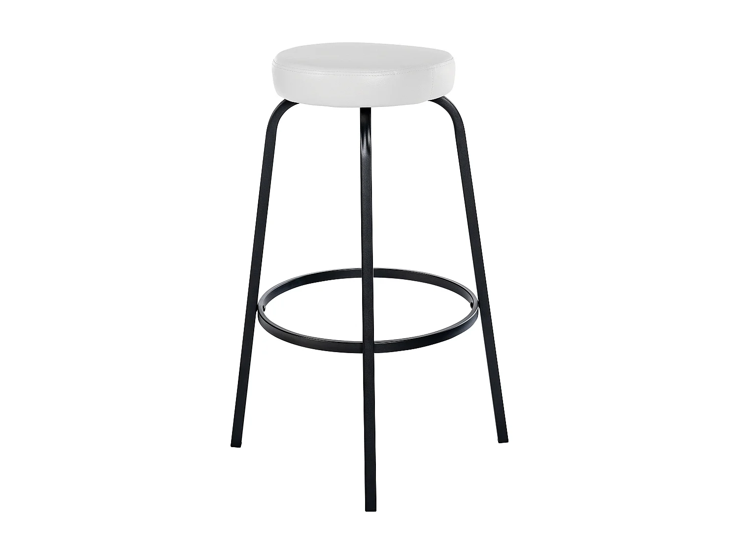 Tabouret de bar - Similicuir - Blanc - Kamari