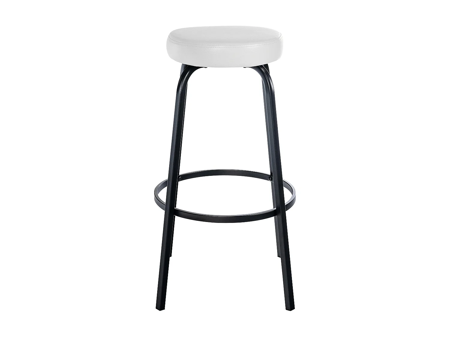 Tabouret de bar - Similicuir - Blanc - Kamari