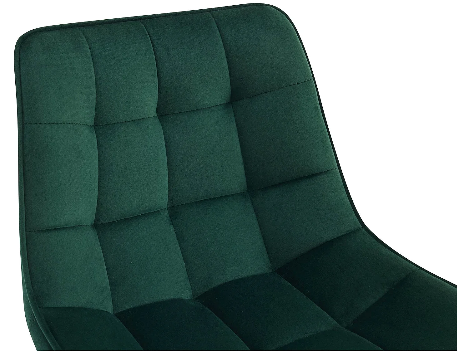 Tabouret de bar - Velours & Métal noir mat - Vert - Dartford