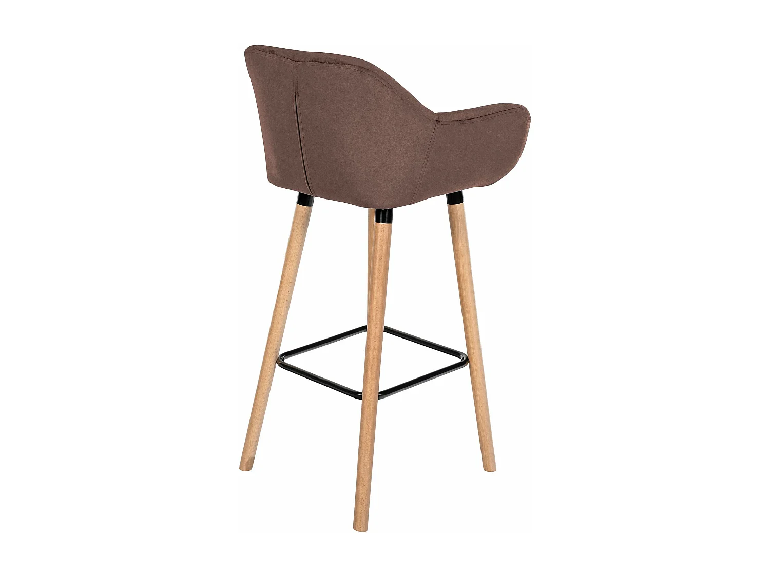 Tabouret de bar - Velours - Café - Grant