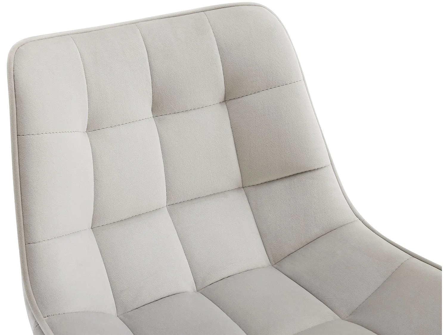 Lot de 2  Tabouret de bar - Velours & Métal noir mat - Gris - Dartford