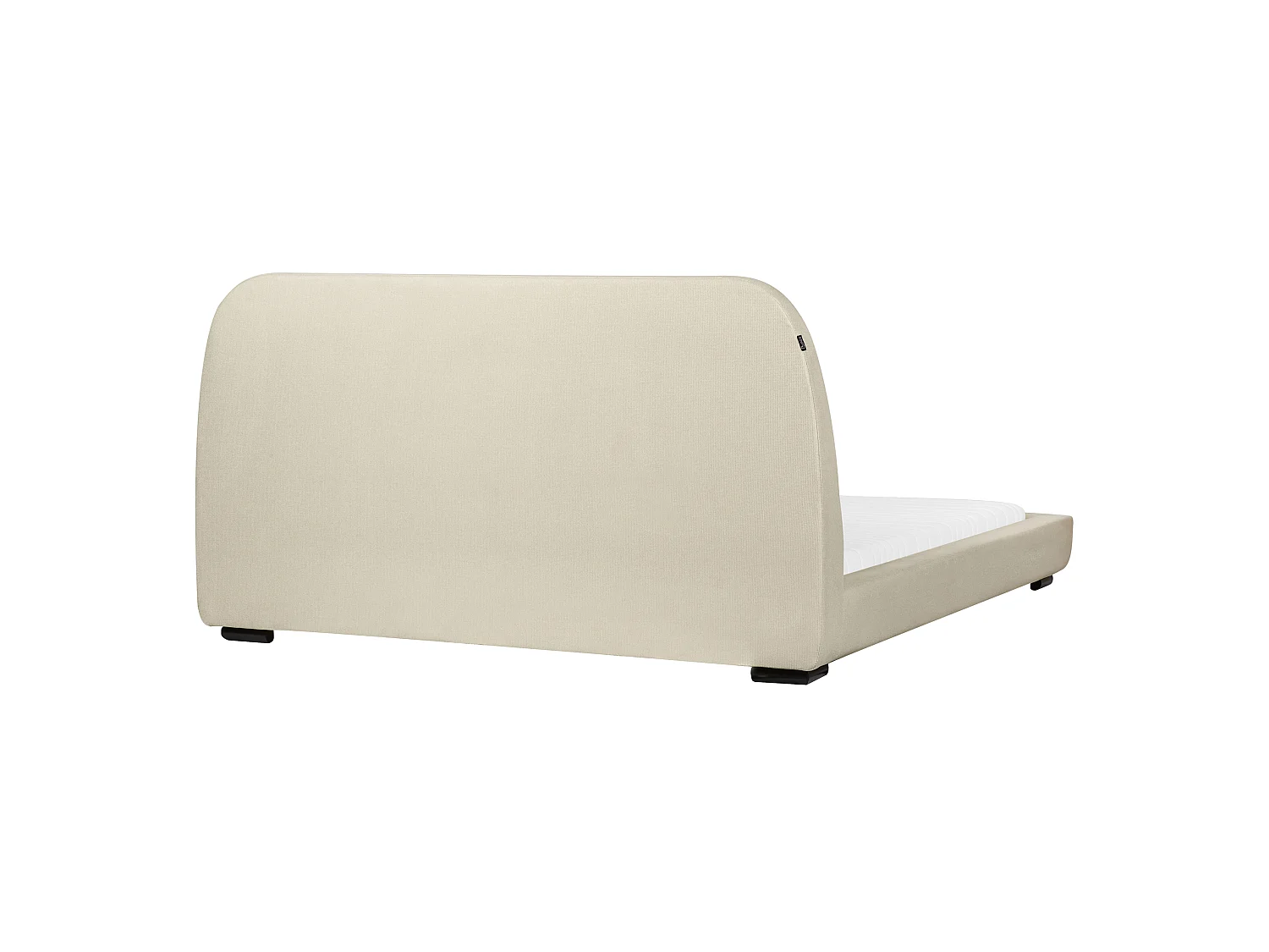 Bett mit Lattenrost Stoff ROISEL 160 x 200 cm Hellbeige