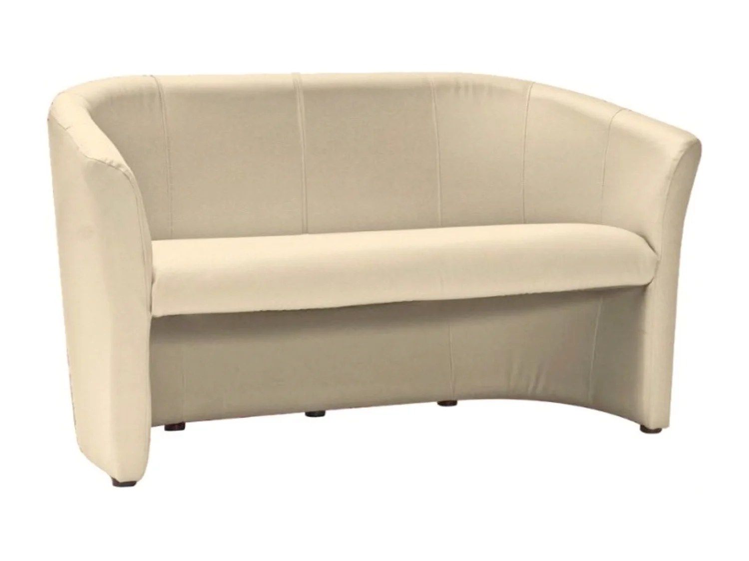 Sofá convertible de 3 plazas Tisso en ecopiel color crema