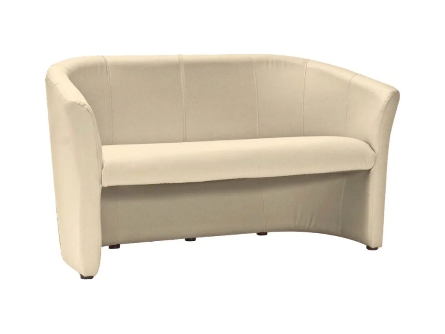Canapé cabriolet 3 places écocuir crème Tisso