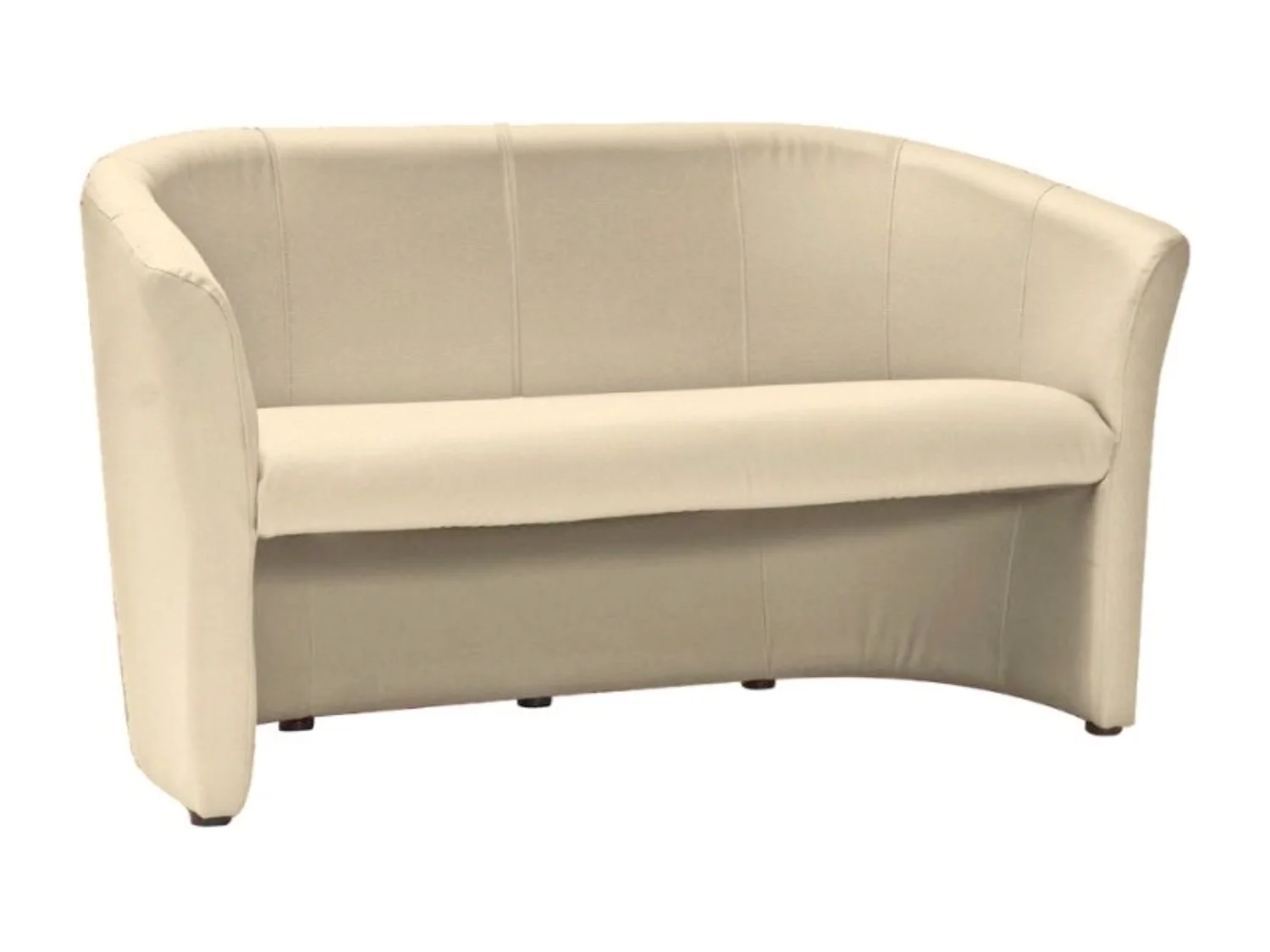 Sofá convertible de 3 plazas Tisso en ecopiel color crema