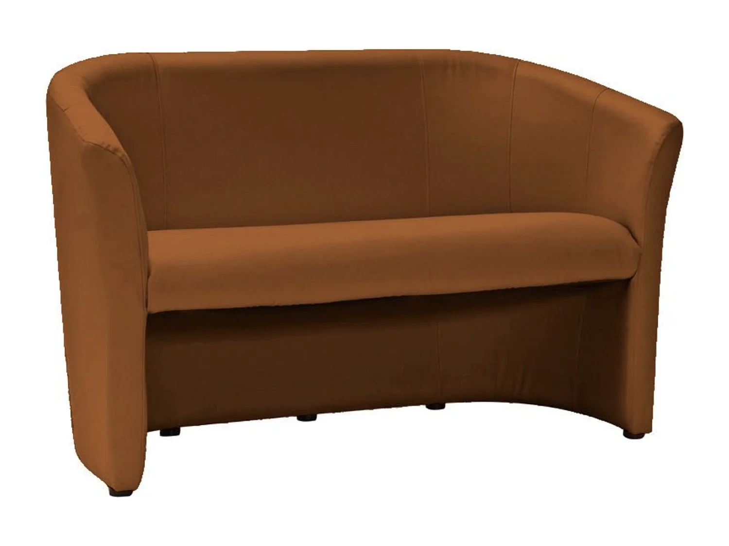 Sofá 2 plazas en camel - estilo cabriolet - Tisso