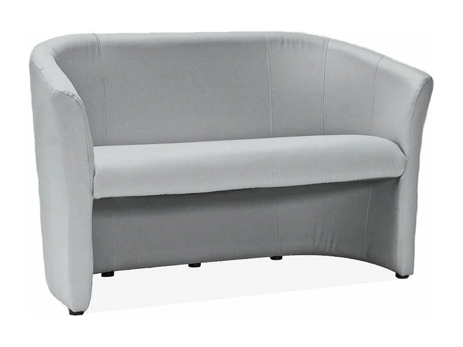 Sofá convertible 2 plazas en polipiel gris Tisso