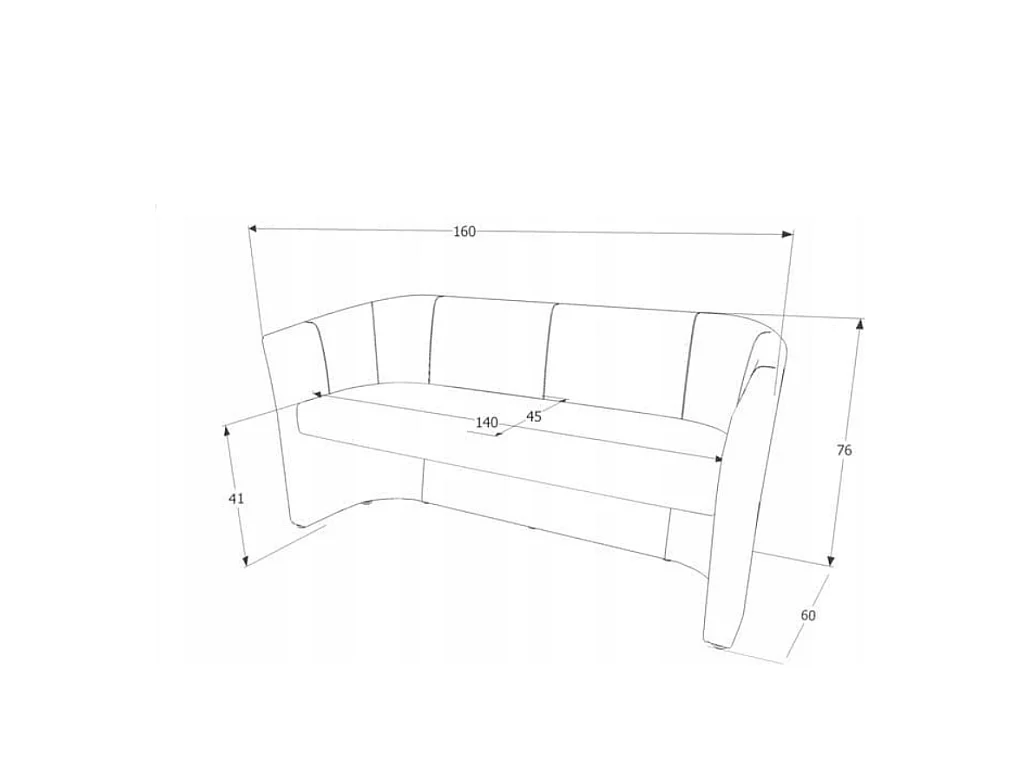Sofá convertible Tisso 3 plazas en ecopiel blanca