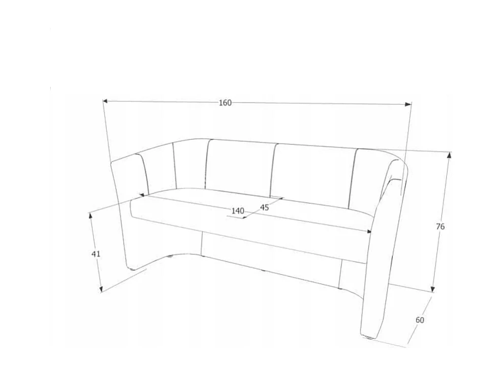 Sofá convertible Tisso 3 plazas en ecopiel blanca