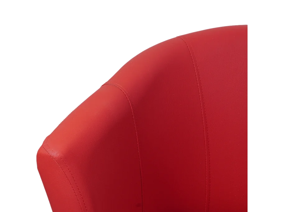 Sofá convertible 2 plazas en polipiel roja Tisso