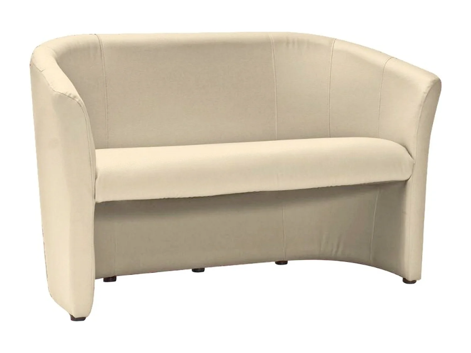 Canapé 2 places en écocuir beige Tisso