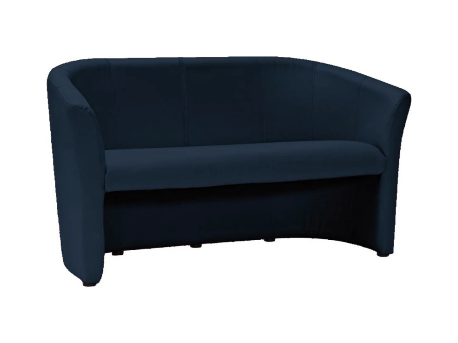Canapé cabriolet 3 places éco-cuir bleu marine Tisso