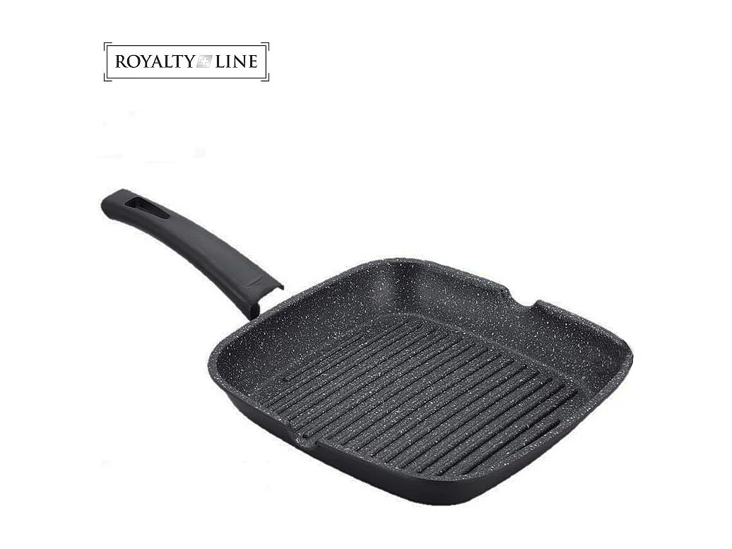 Royalty Line RL-AG28M: Poêle à griller de 28 cm avec revêtement en pierre