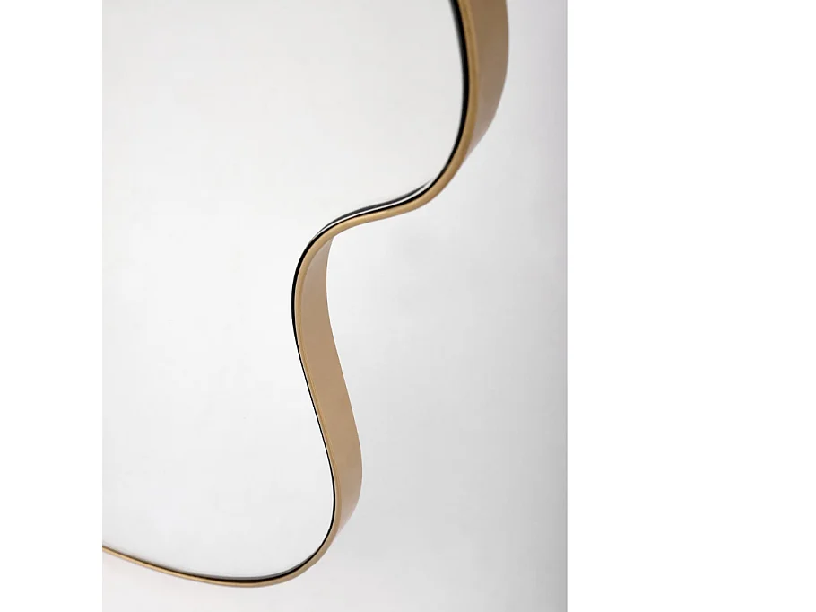 Miroir mural aluminium doré 56 x 90 cm Ely