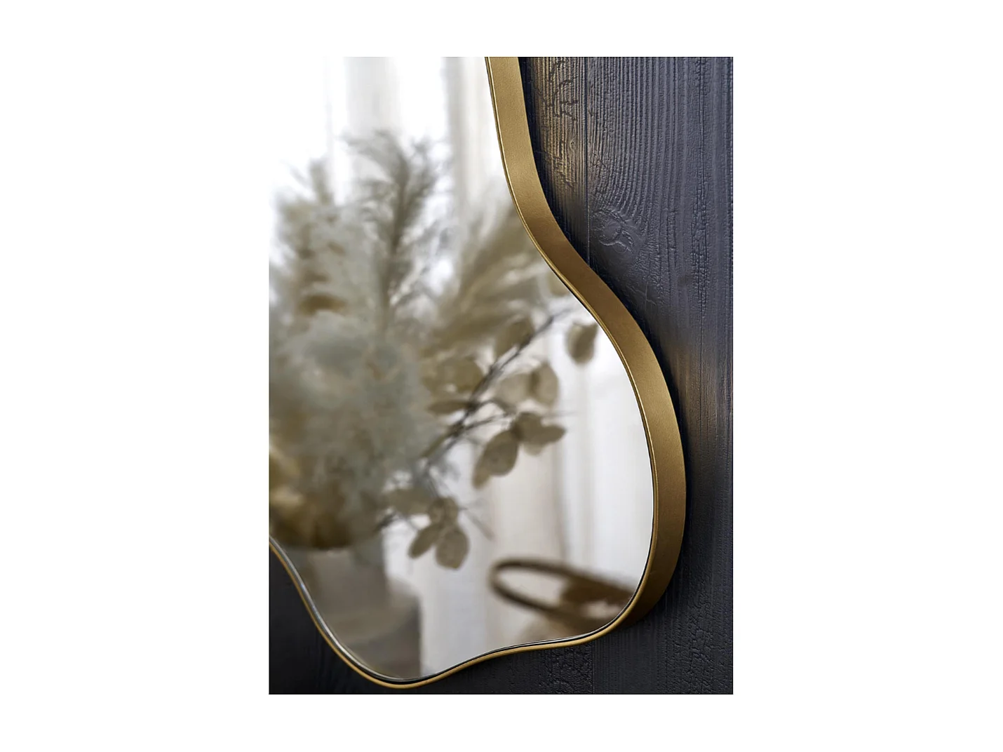 Miroir mural aluminium doré 56 x 90 cm Ely