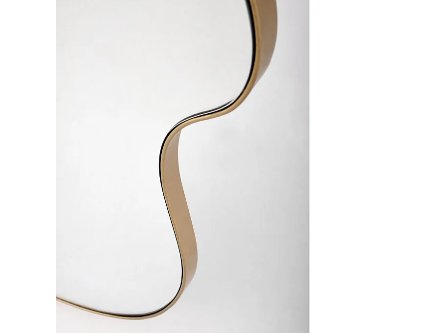 Miroir mural aluminium doré 56 x 90 cm Ely