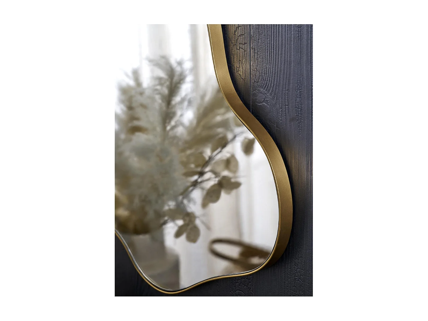 Miroir mural aluminium doré 56 x 90 cm Ely