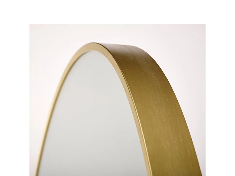 Specchio a volta in metallo dorato 120 x 60 cm Hari