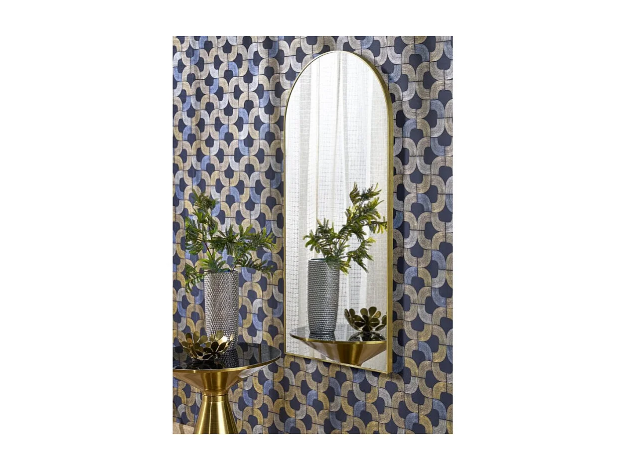 Miroir voute en métal doré 120 x 60 cm Hari