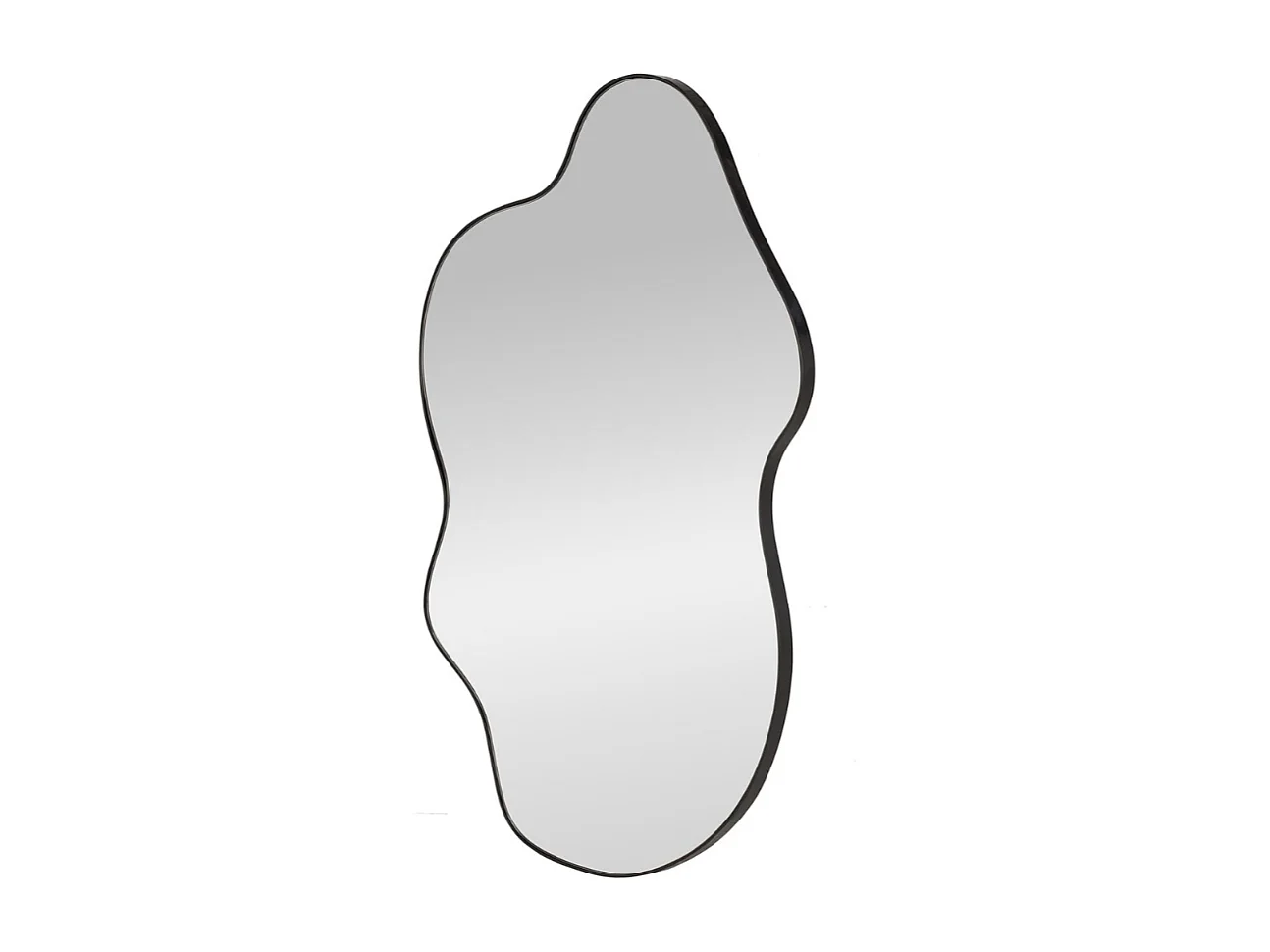 Miroir mural 56 x 90 cm en aluminium brossé noir Ely