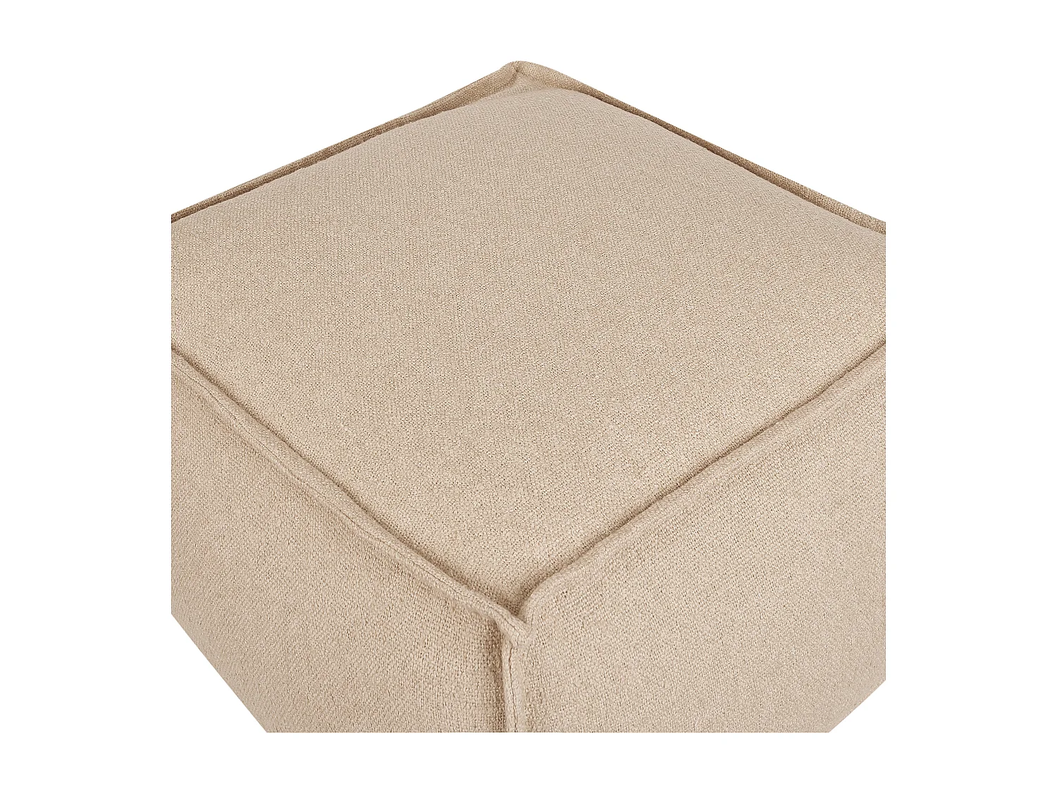 Pouf SHERALI Baumwolle Beige 50 cm 50 cm 30 cm