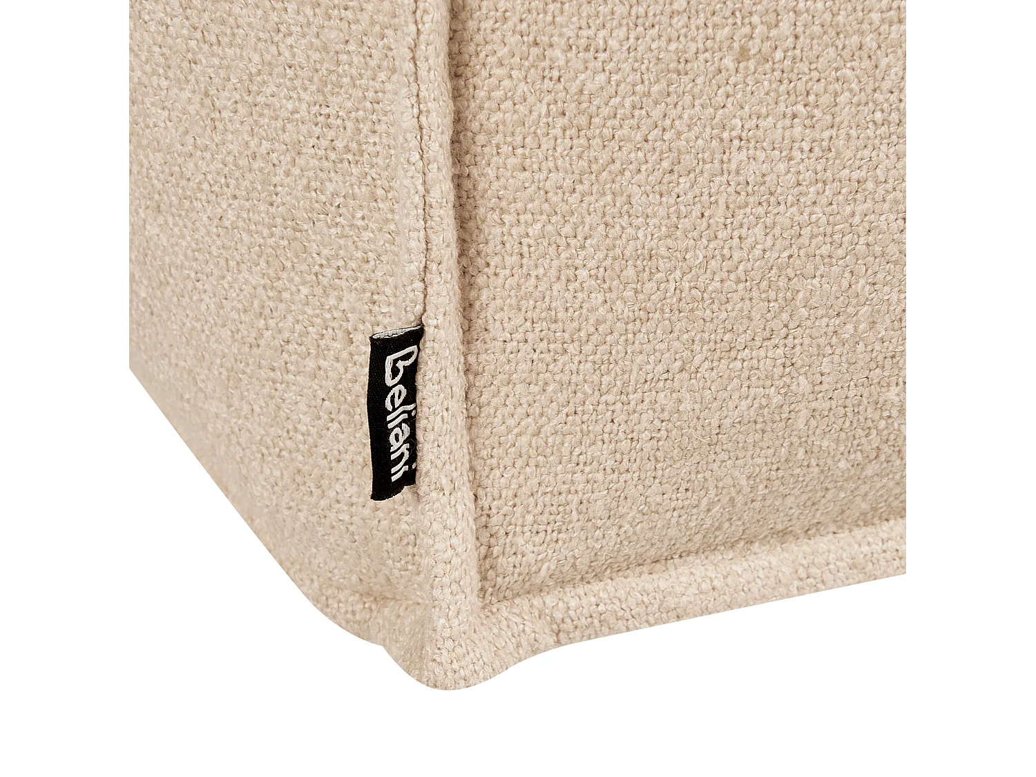 Pouf SHERALI Baumwolle Beige 50 cm 50 cm 30 cm