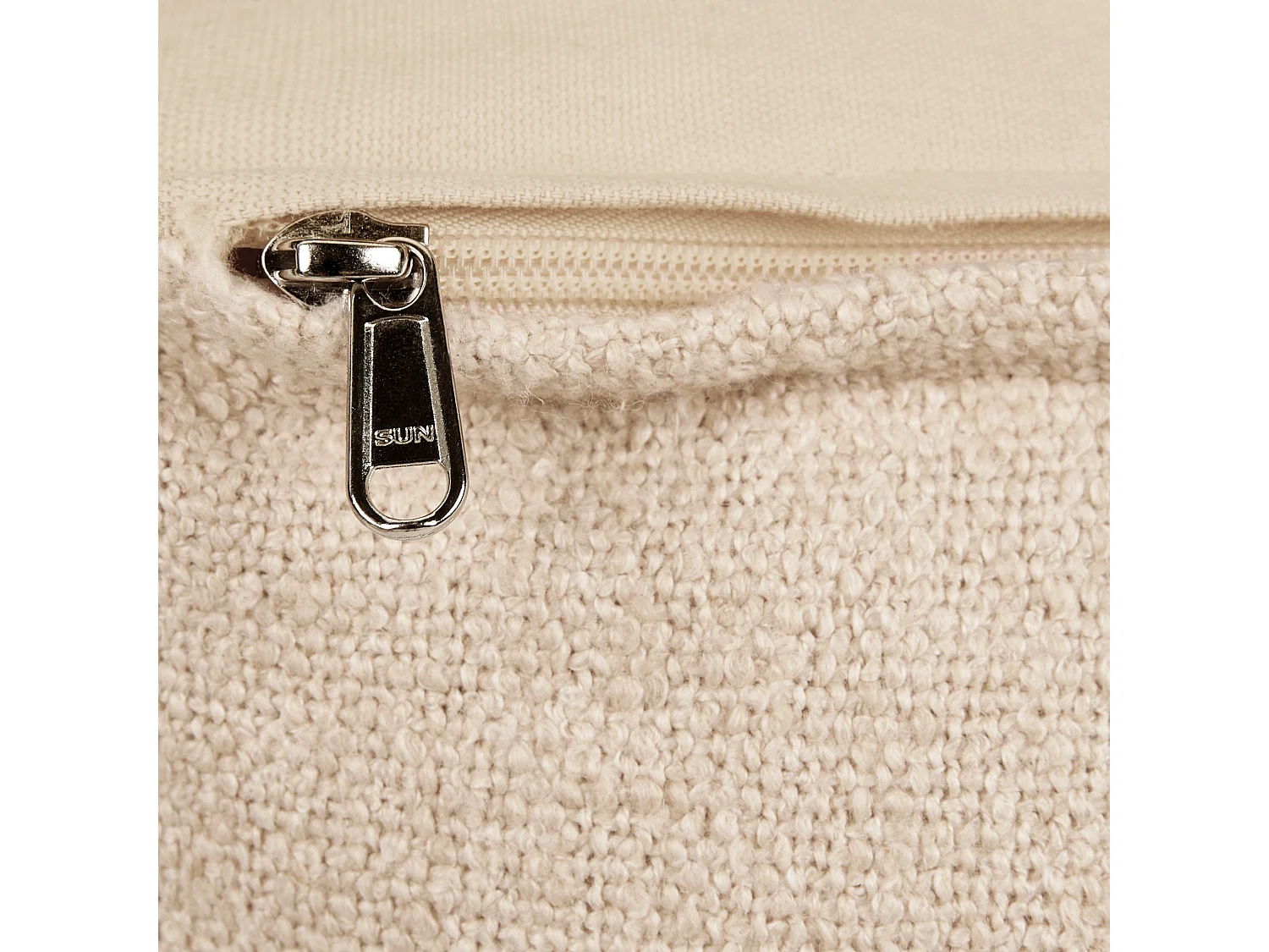 Pouf SHERALI Baumwolle Beige 50 cm 50 cm 30 cm