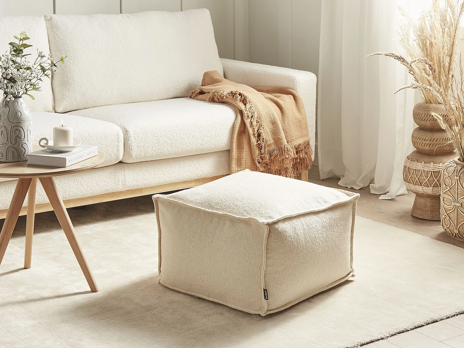 Pouf SHERALI Coton Beige