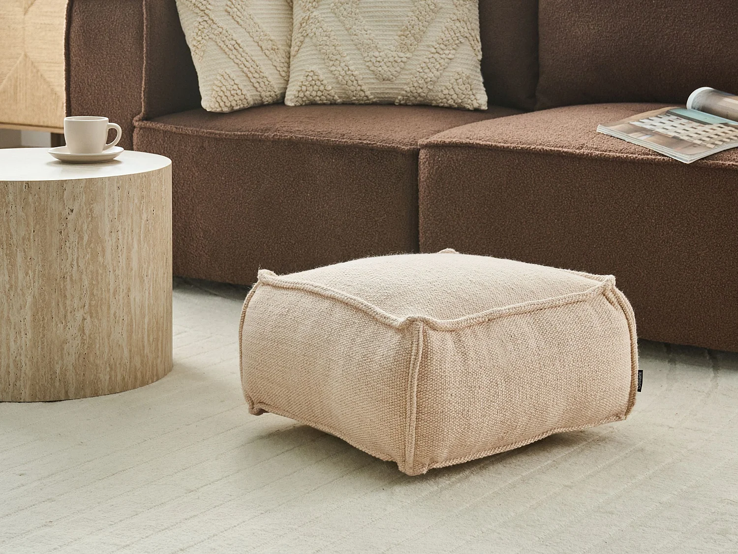 Pouf SHERALI Coton Beige