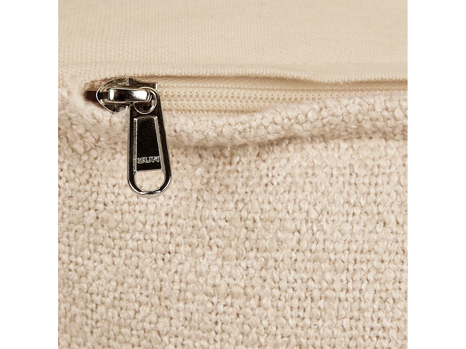 Pouf SHERALI Cotone Beige 50 cm 50 cm 30 cm