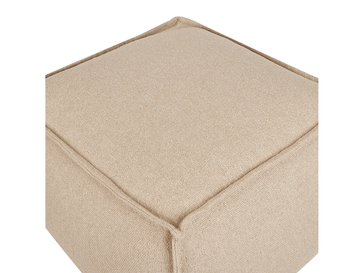 Pouf SHERALI Cotone Beige 50 cm 50 cm 30 cm